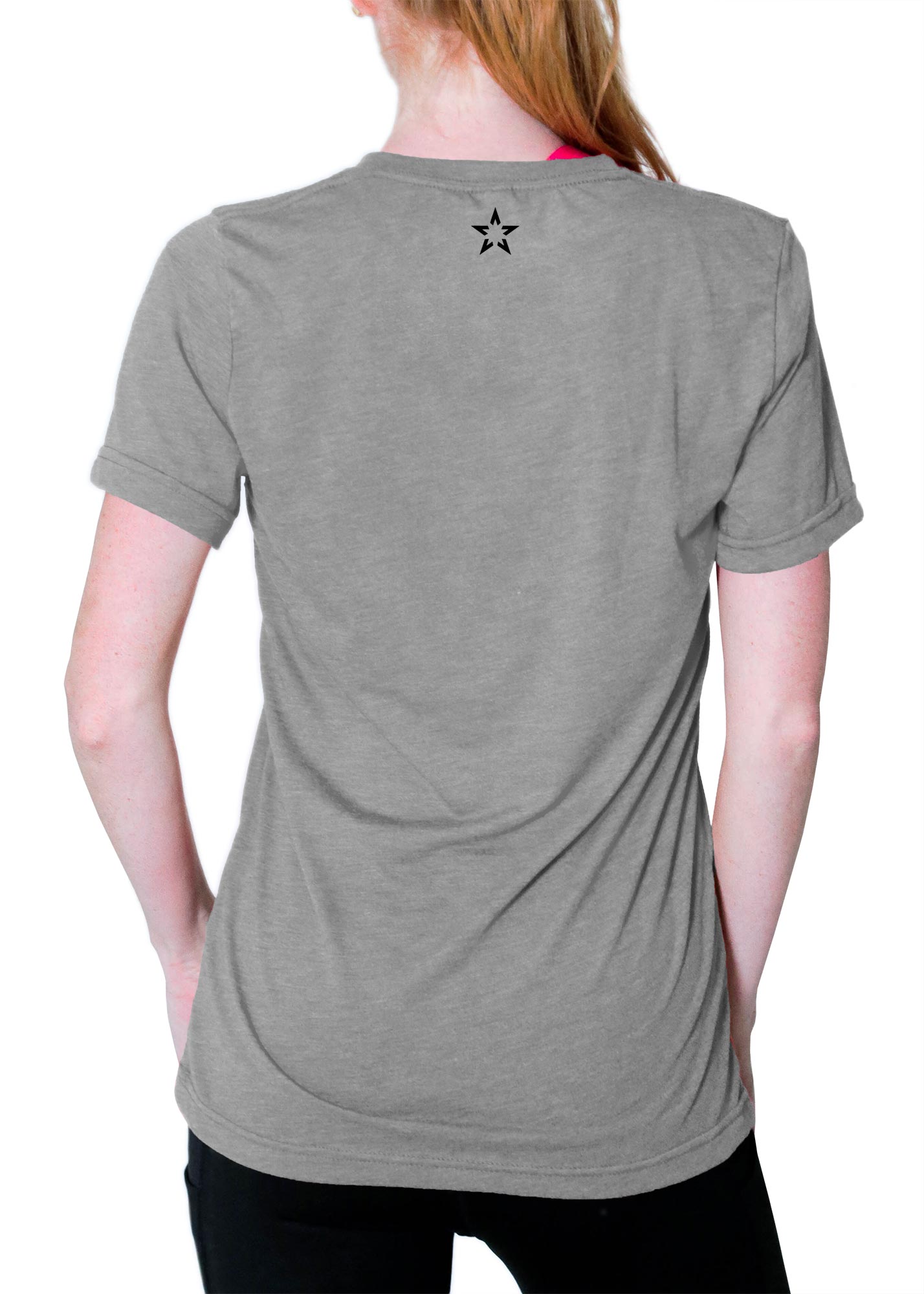 Boyfriend V Neck Tee - "I Can Do All Things" - Heather Grey