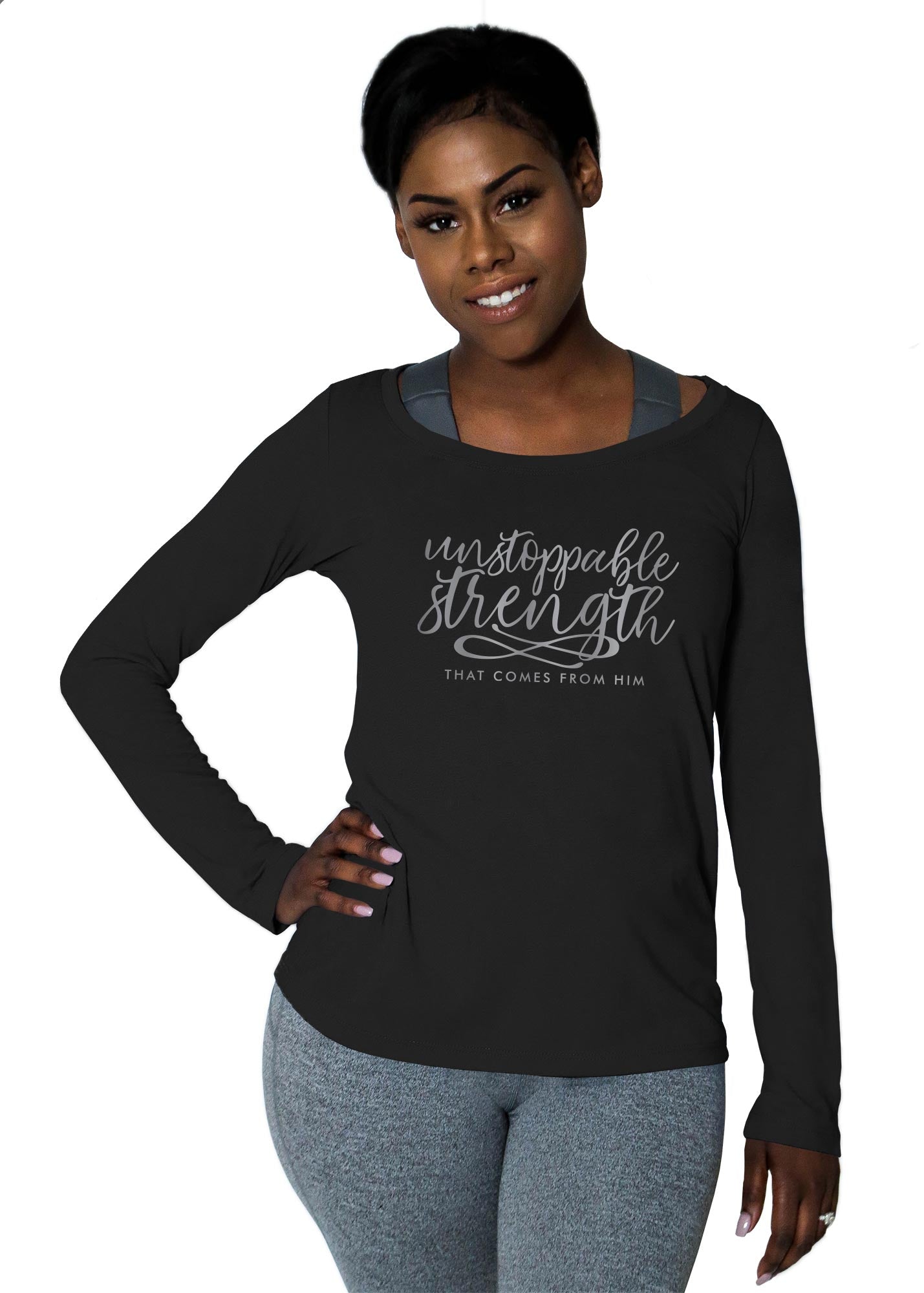 Long Sleeve Tri-Tec™ Performance Tee - "Unstoppable Strength"