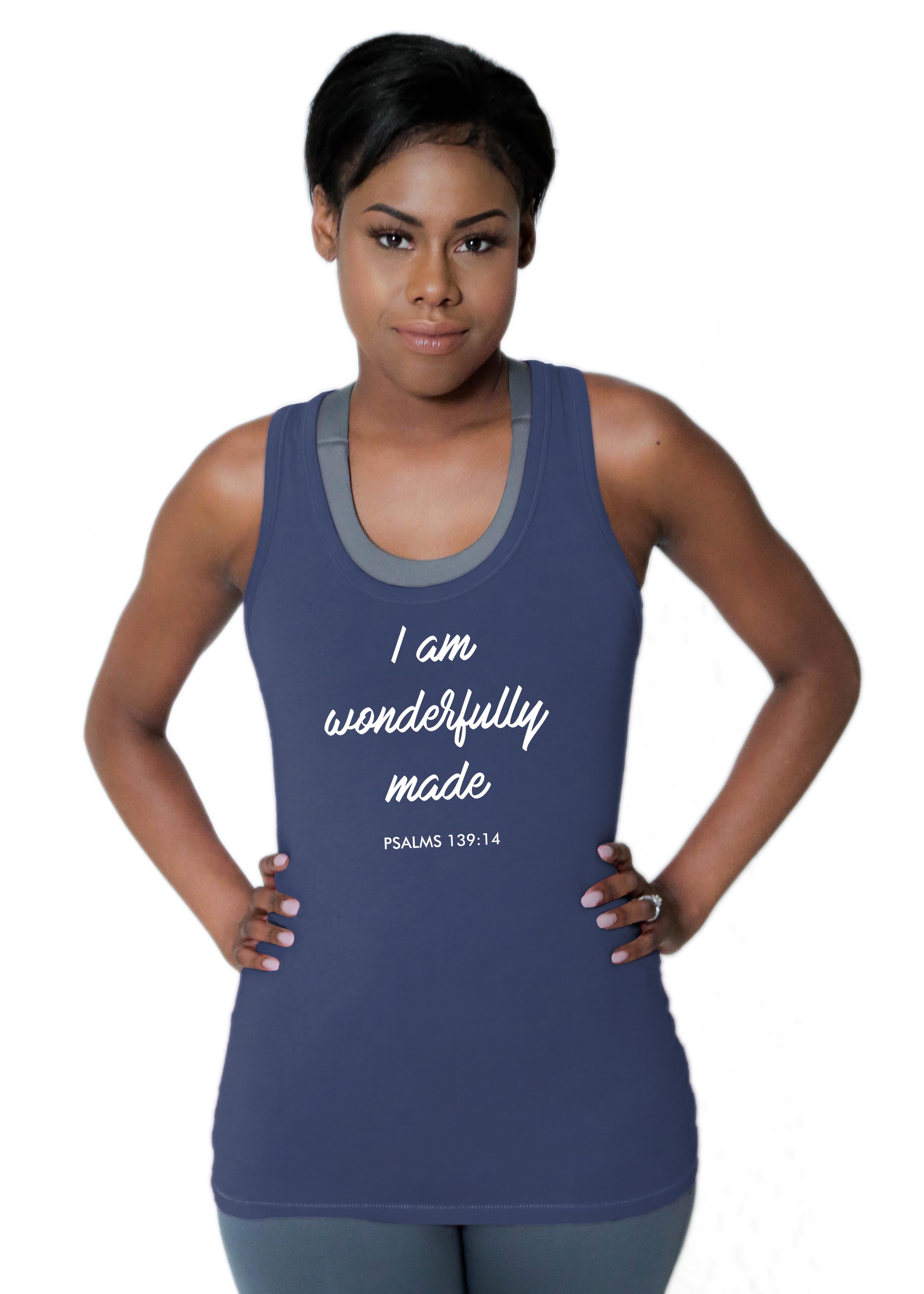 Natural Fitted Tank - "Wonderfully Made"