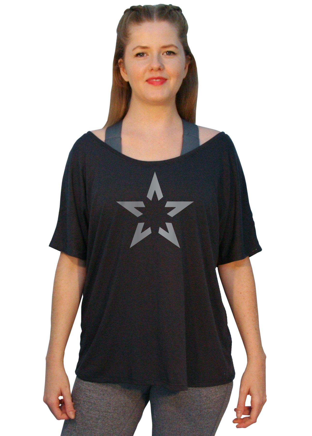 Off-The-Shoulder Tee - "Super Star"