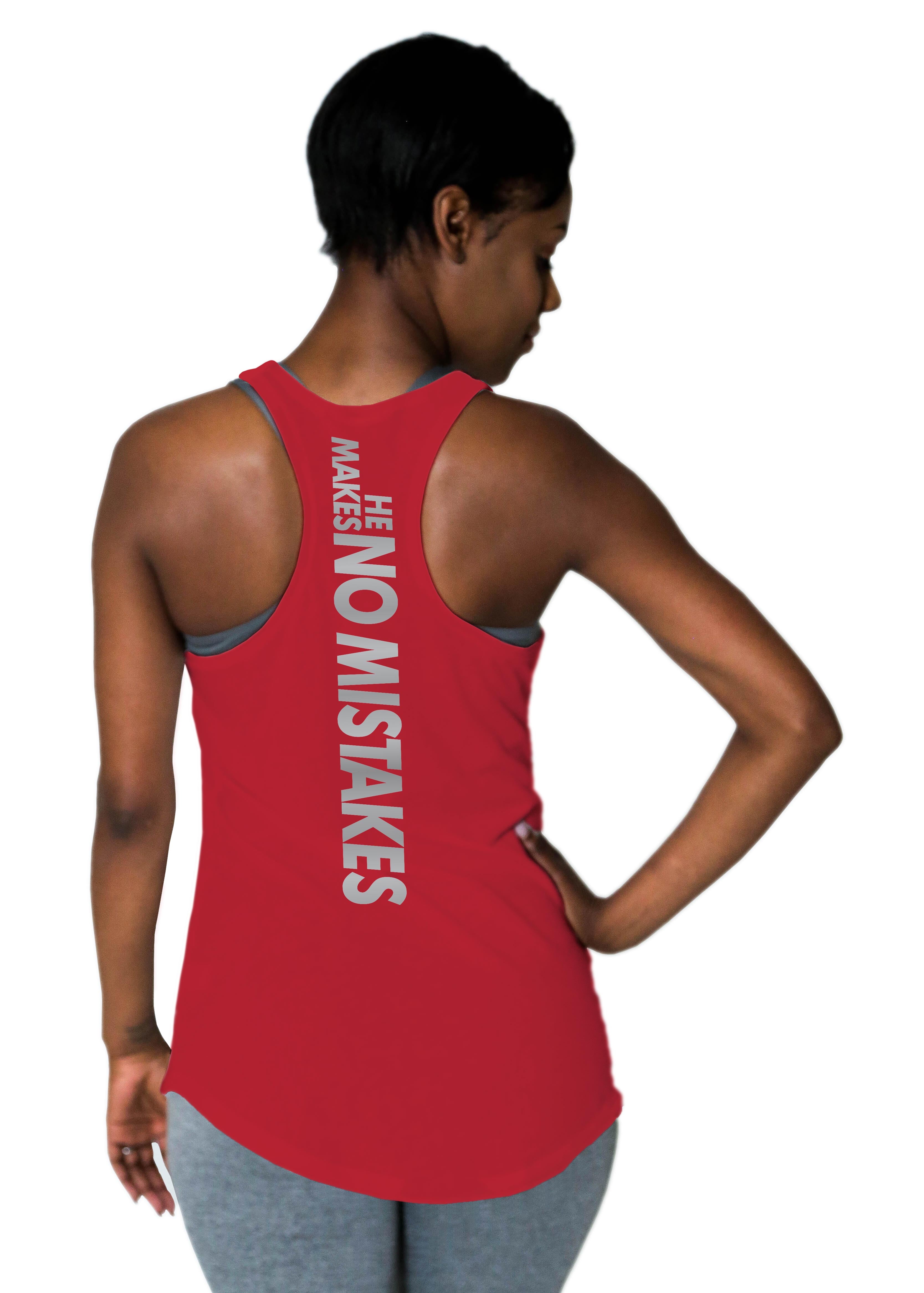 Tri-Tec™ Performance Racerback - "He Makes No Mistakes"