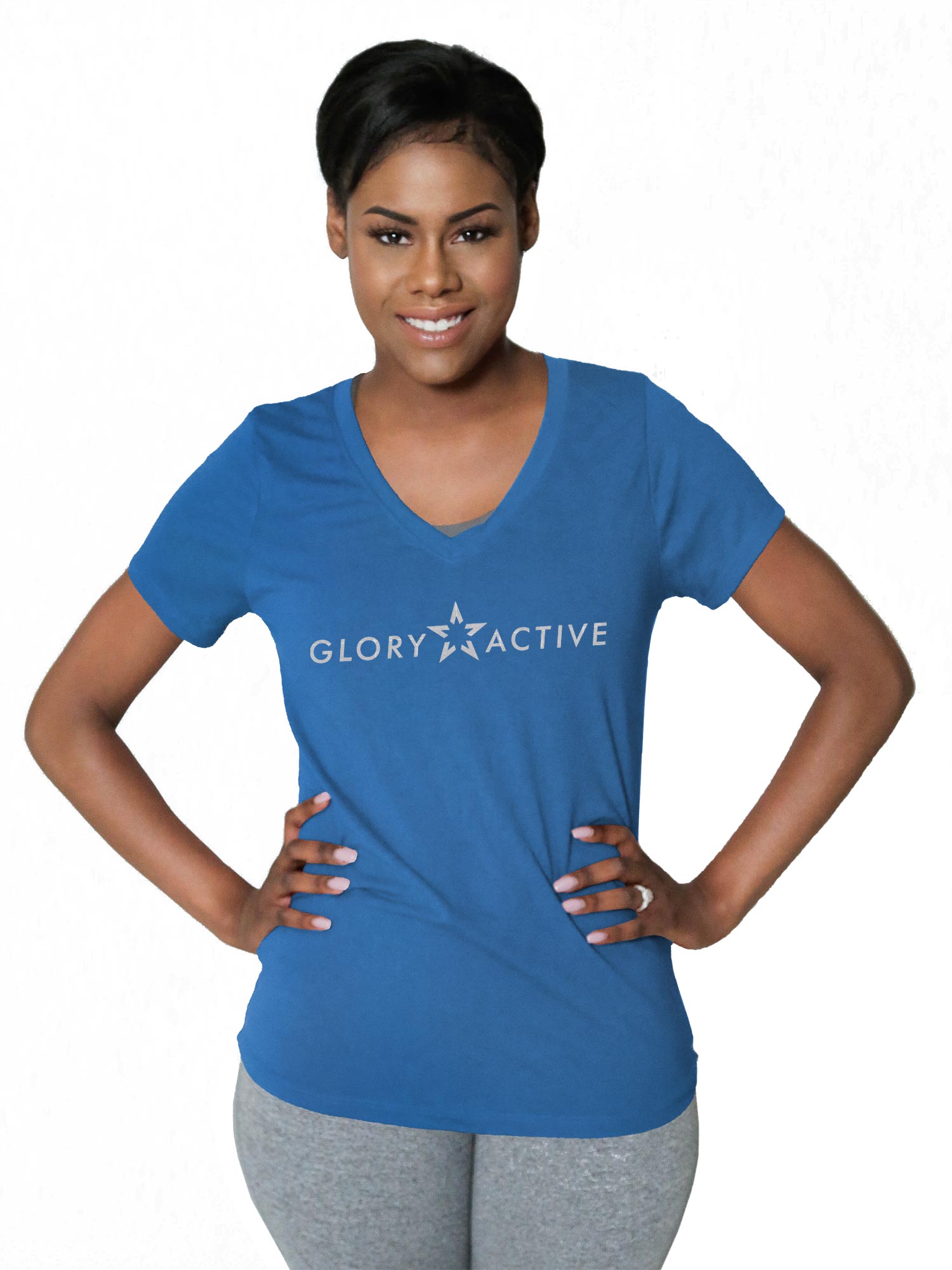V Neck Tri-Tec™ Performance Tee - "Fear Not. Be Free. Trust God."