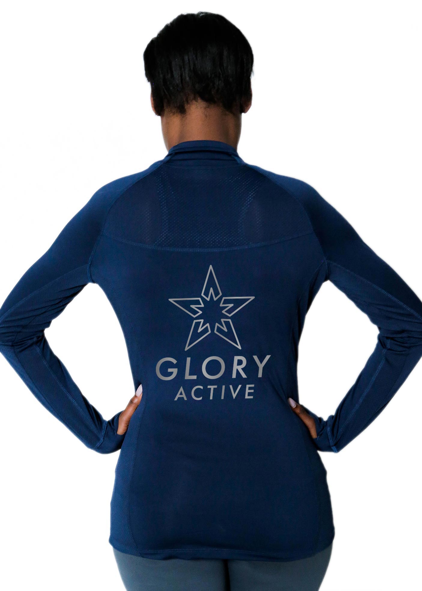 performance jacket with mesh panels glory active